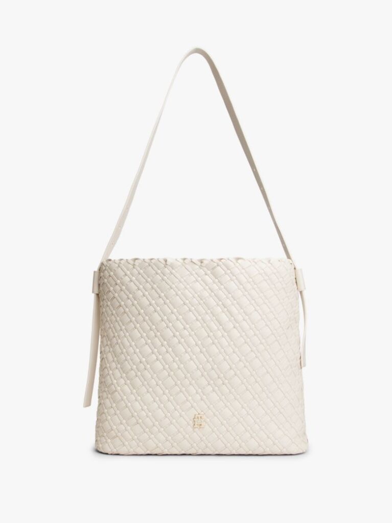 Bej TH Monogram Geanta Hobo Impletita  Femei
