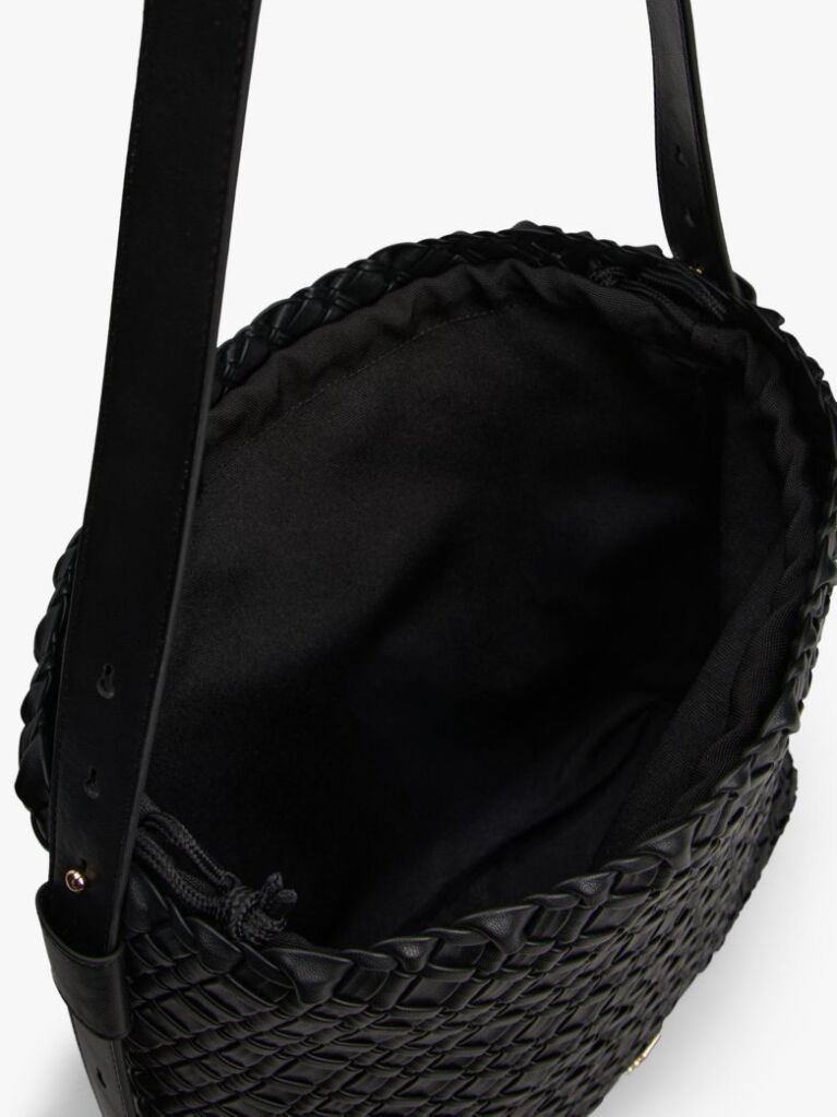 Negru TH Monogram Geanta Hobo Impletita  Femei