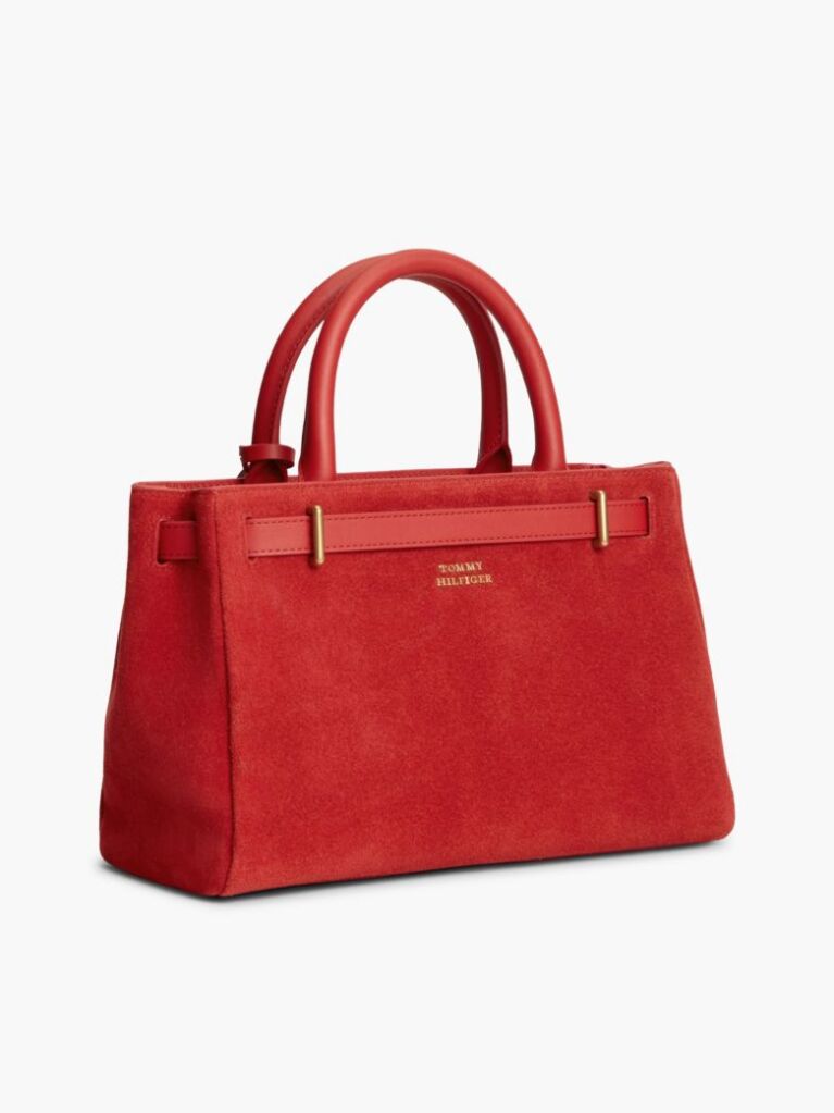Rosu Geanta American Icon Tote Din Piele Intoarsa  Femei