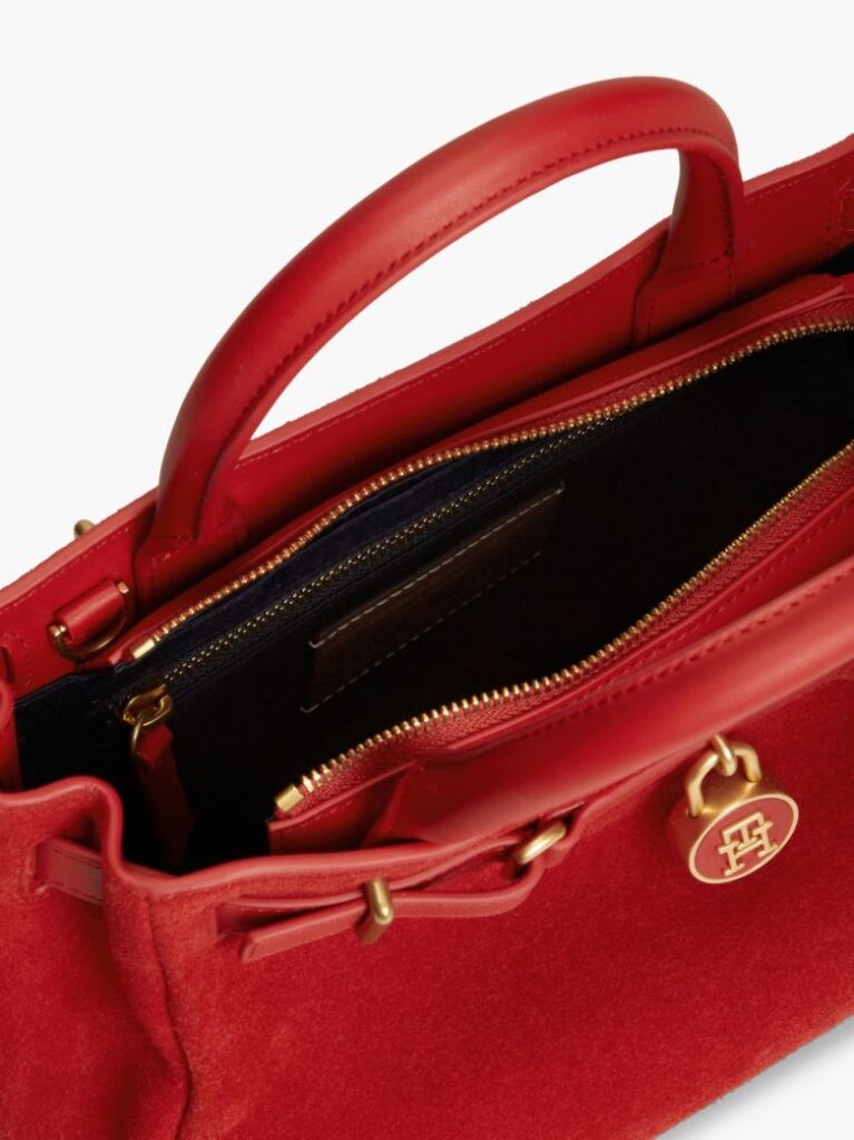 Rosu Geanta American Icon Tote Din Piele Intoarsa  Femei