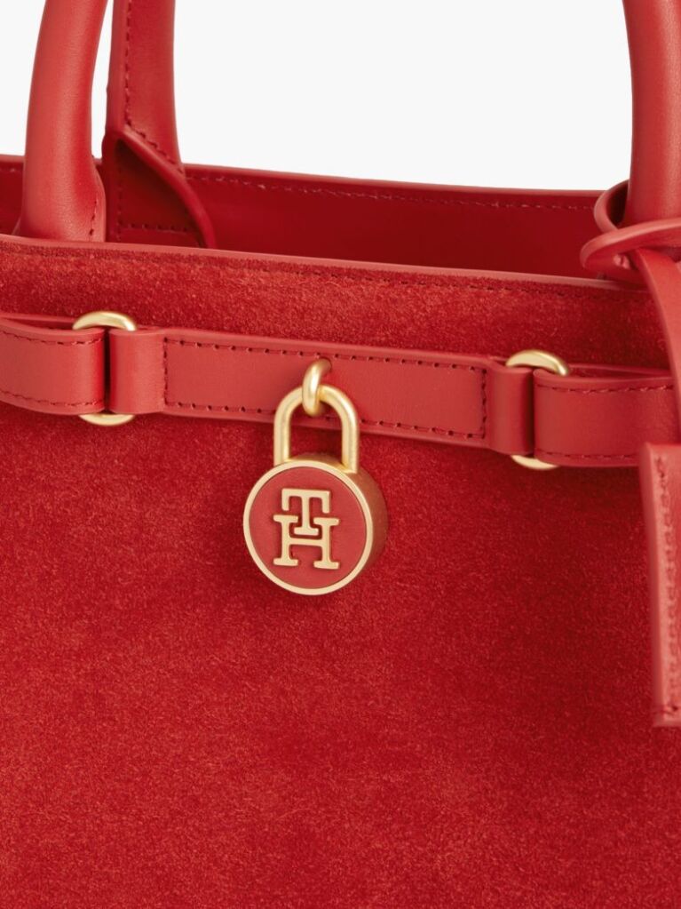 Rosu Geanta American Icon Tote Din Piele Intoarsa  Femei