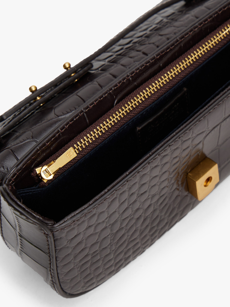Maro Geanta Crossbody Din Piele Cu Imprimeu Croco  Femei