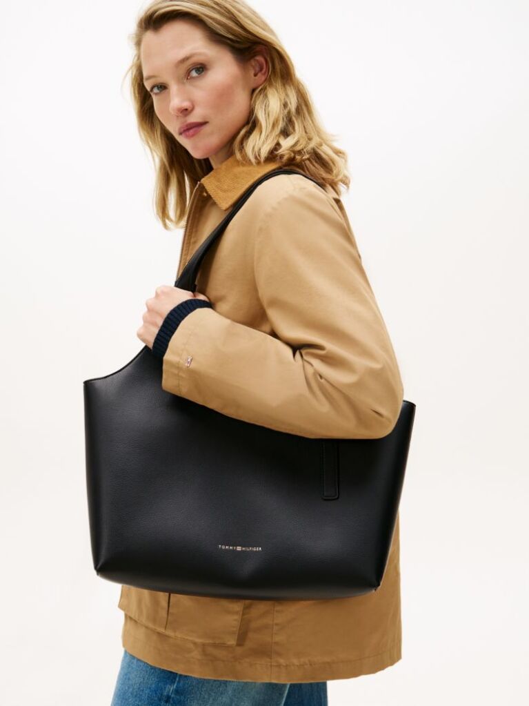 Black TH Logo Tote  Women
