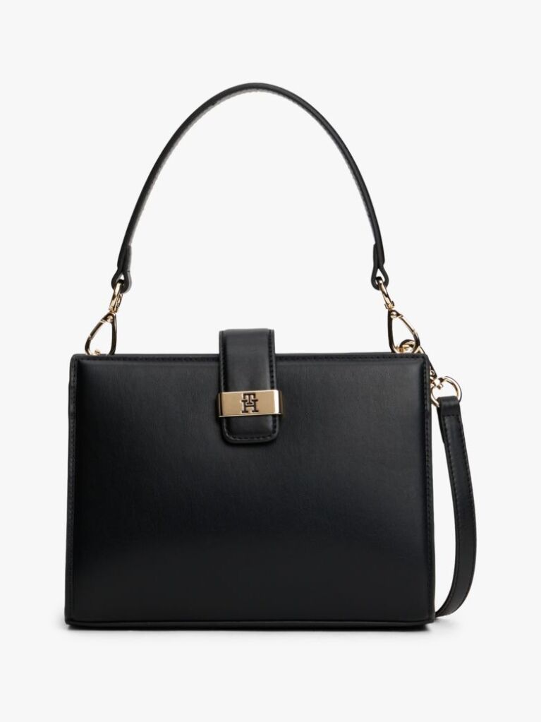 Negru Heritage TH Monogram Geanta Satchel  Femei