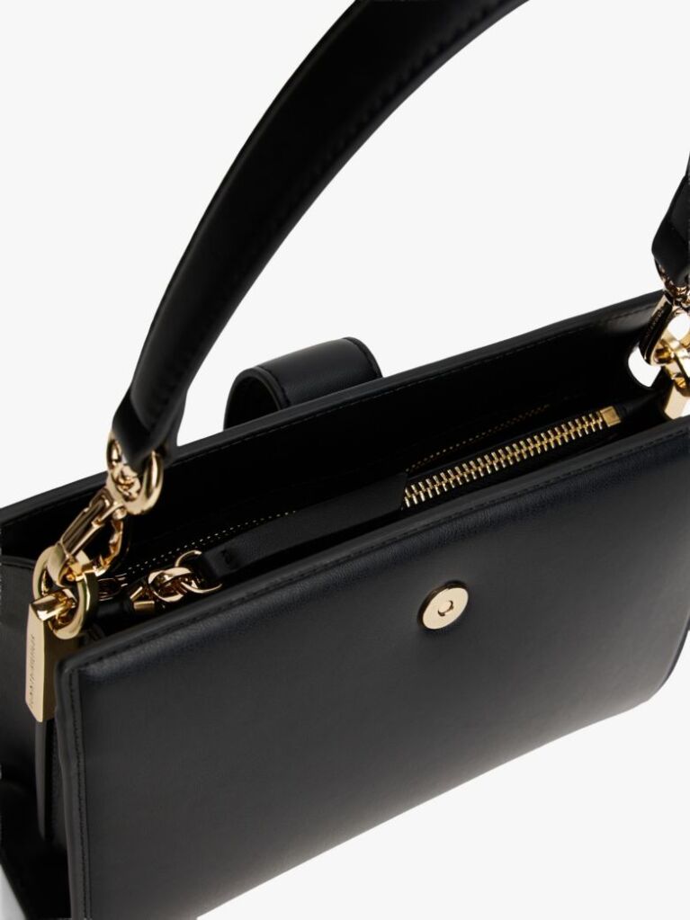 Negru Heritage TH Monogram Geanta Satchel  Femei