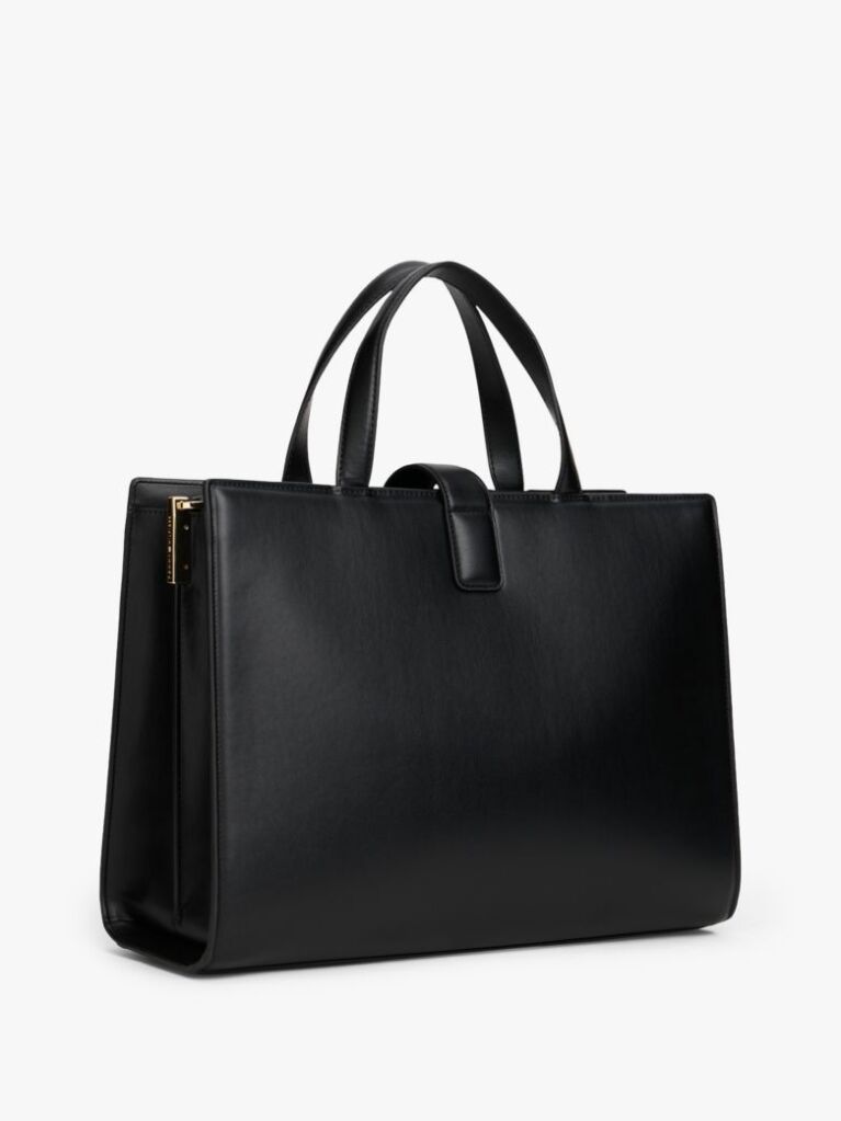 Negru Heritage TH Monogram Geanta Satchel  Femei