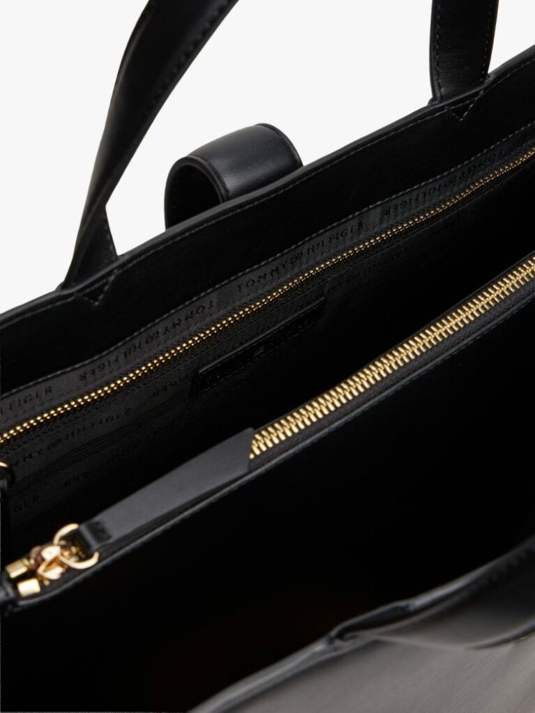 Negru Heritage TH Monogram Geanta Satchel  Femei