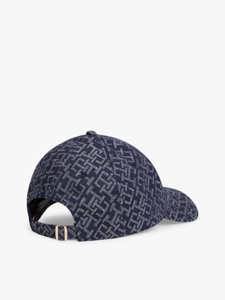 Blue TH Monogram Jacquard Baseball Cap  Women
