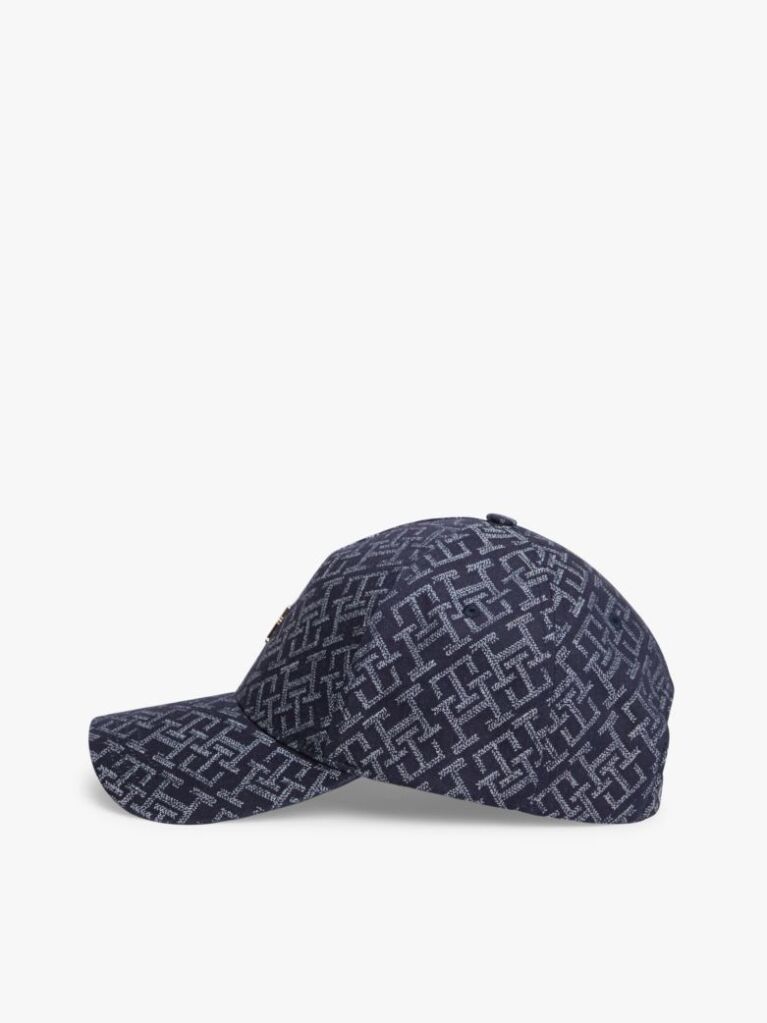 Blue TH Monogram Jacquard Baseball Cap  Women
