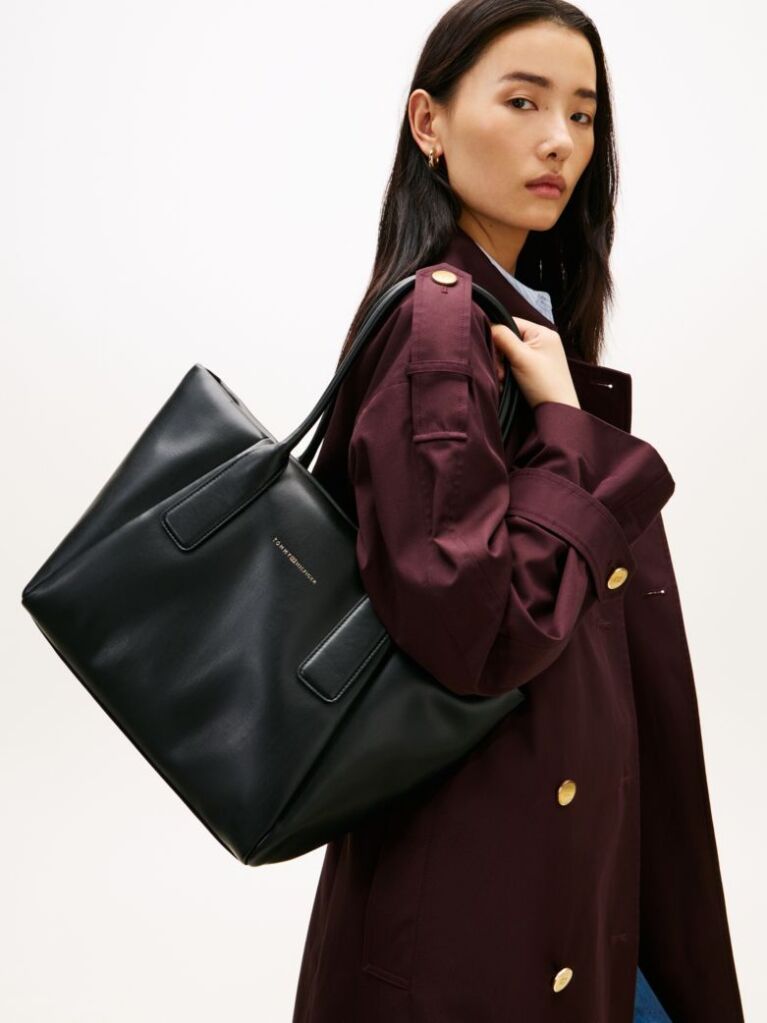 Negru Geanta Essential Tote Cu Logo Metalic  Femei