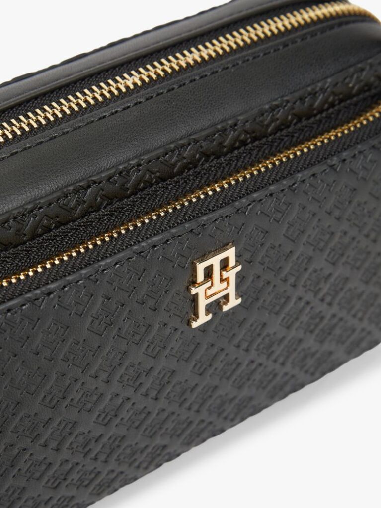 Negru Geanta Crossbody Camera Cu Monograma TH  Femei