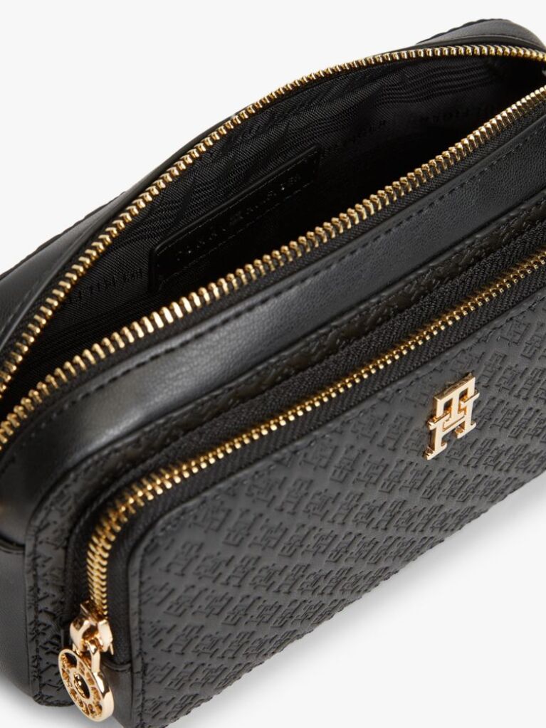Negru Geanta Crossbody Camera Cu Monograma TH  Femei