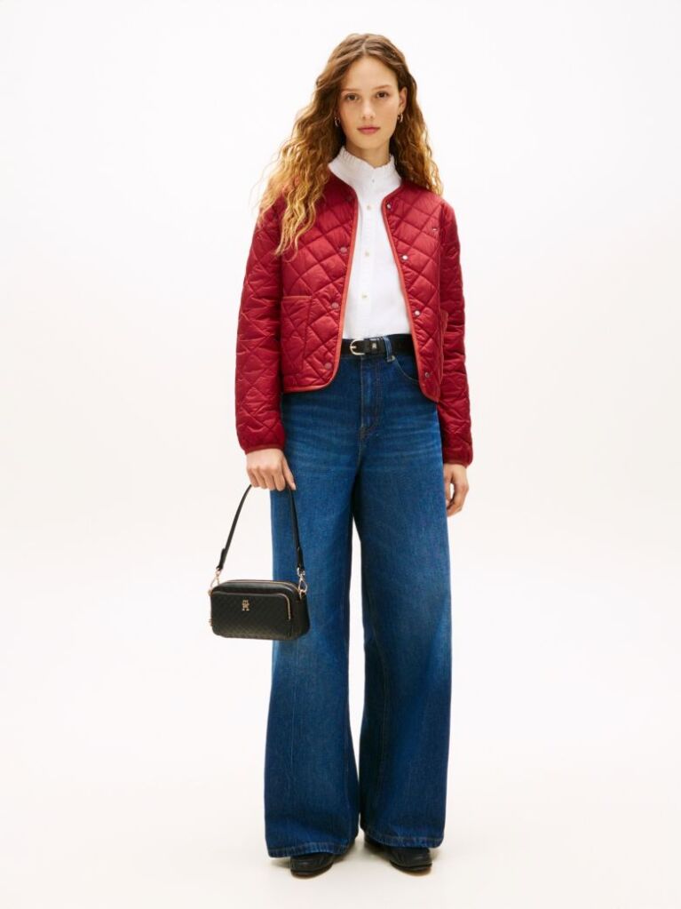 Negru Geanta Crossbody Camera Cu Monograma TH  Femei