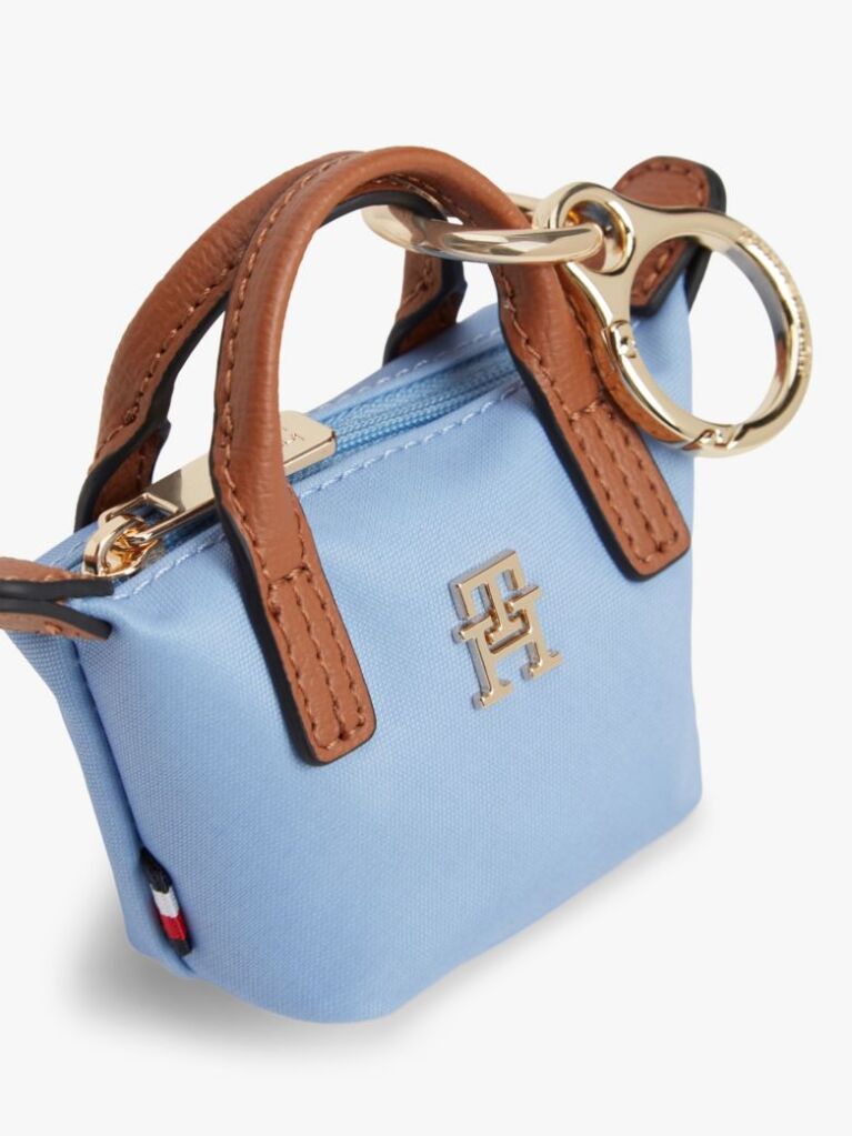 Blue Tote Bag Keyring Pouch Charm  Women