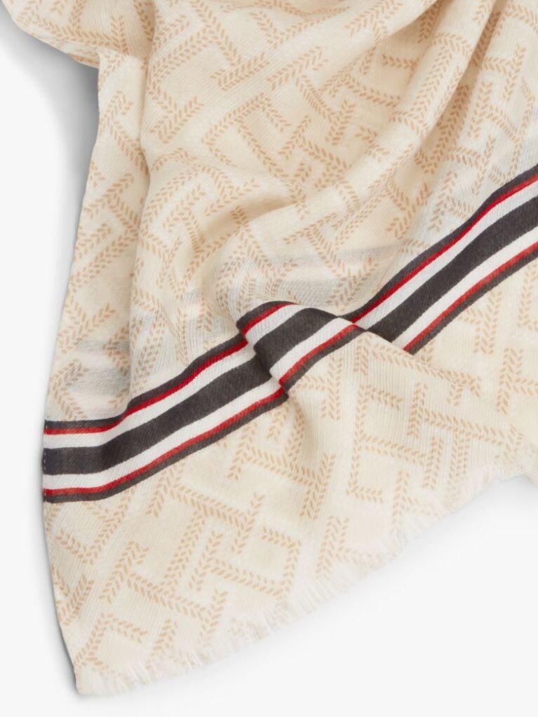 Beige TH Monogram Lightweight Scarf  Women