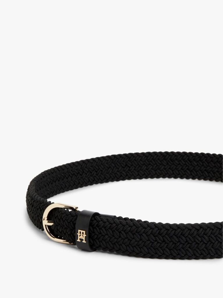 Negru Curea Elastica Impletita Essential TH Monogram  Femei