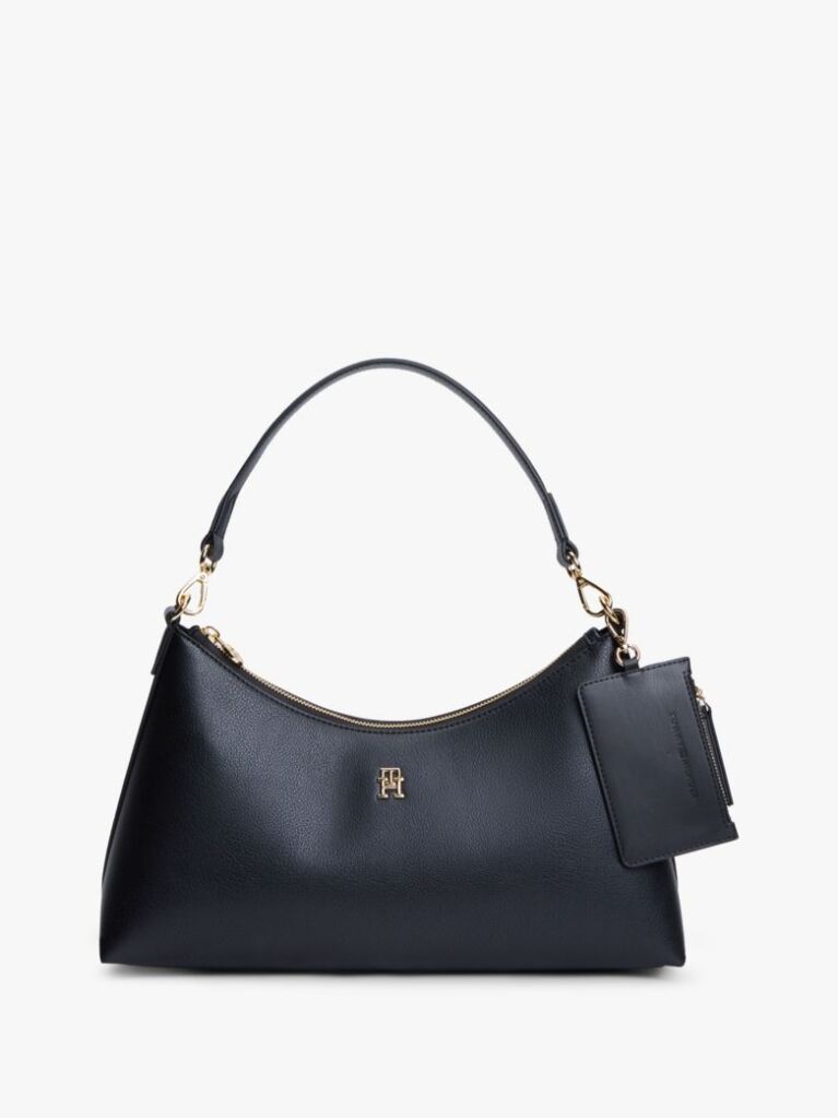 Negru Geanta De Umar Hilfiger Icon Pebble Grain  Femei