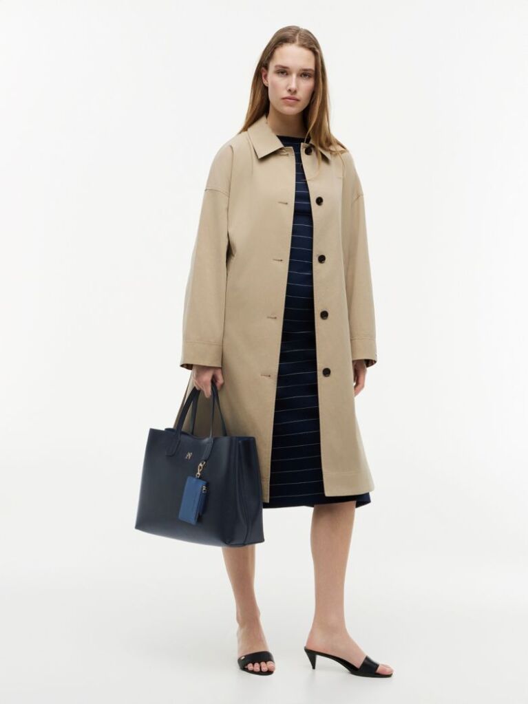 Blue Geanta Satchel Hilfiger Icon Pebble Grain  Femei