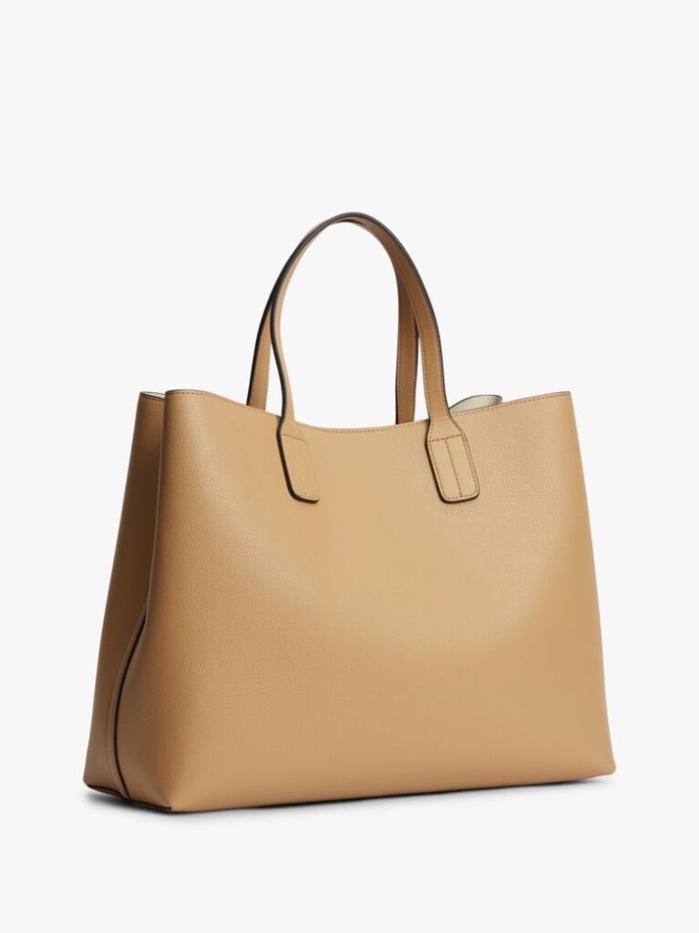 Bej Geanta Satchel Hilfiger Icon Pebble Grain  Femei