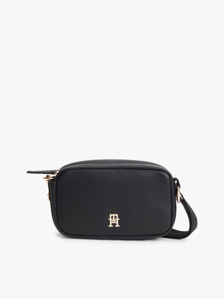 Negru Geanta Crossbody Camera Cu Logo Pe Banda  Femei