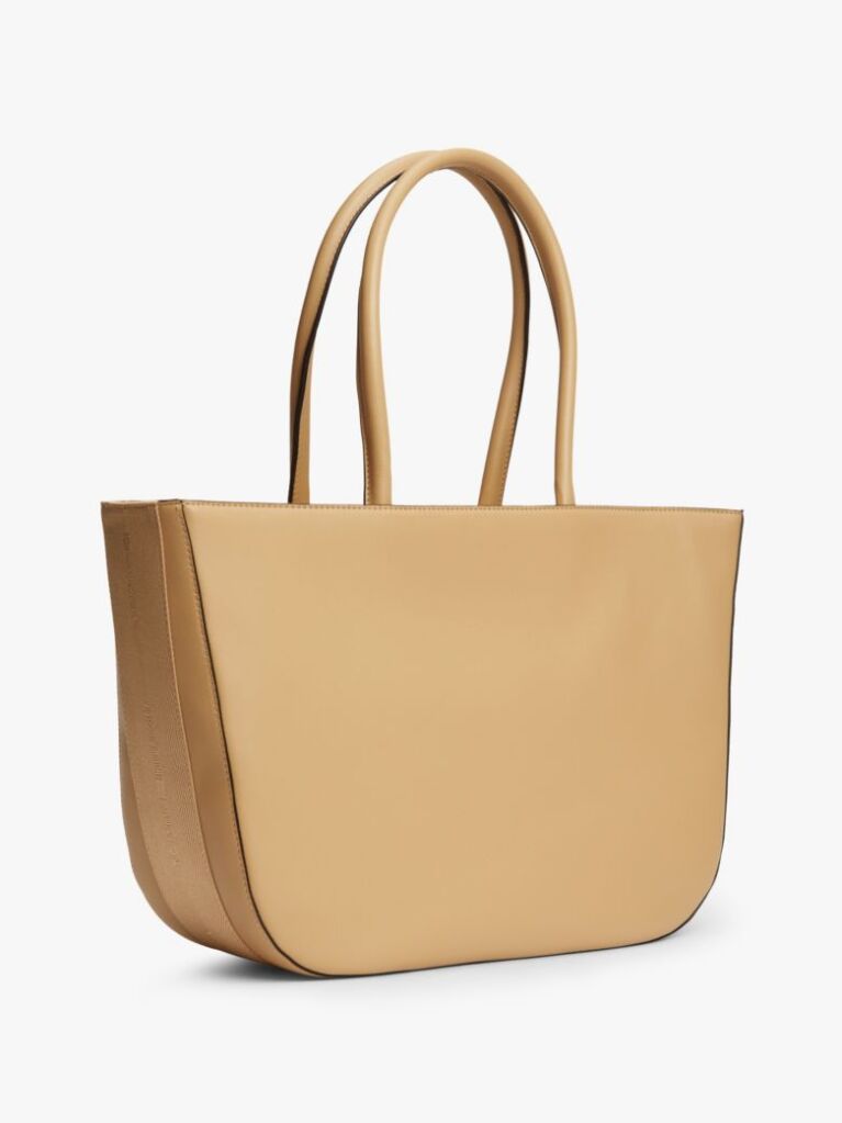 Bej Hilfiger Icon Geanta Tote Cu Logo Pe Banda  Femei