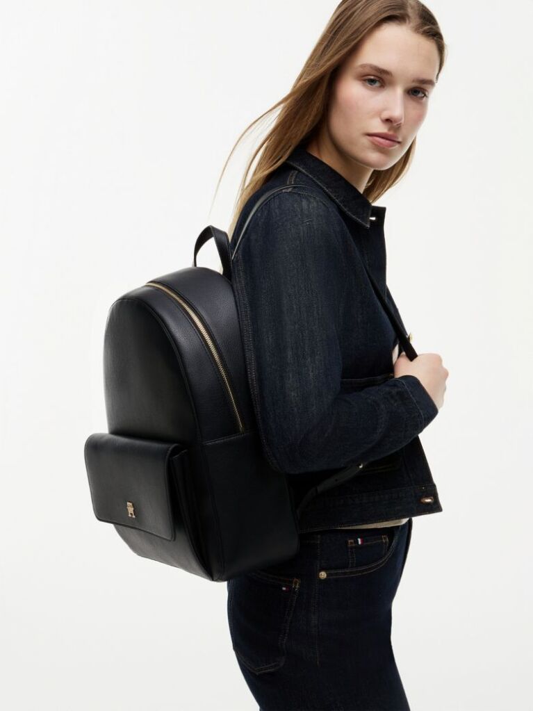 Negru Hilfiger Icon Rucsac Dome  Femei