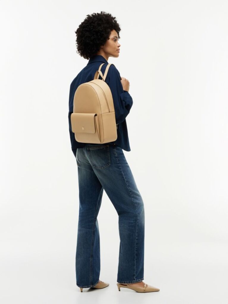 Bej Hilfiger Icon Rucsac Dome  Femei
