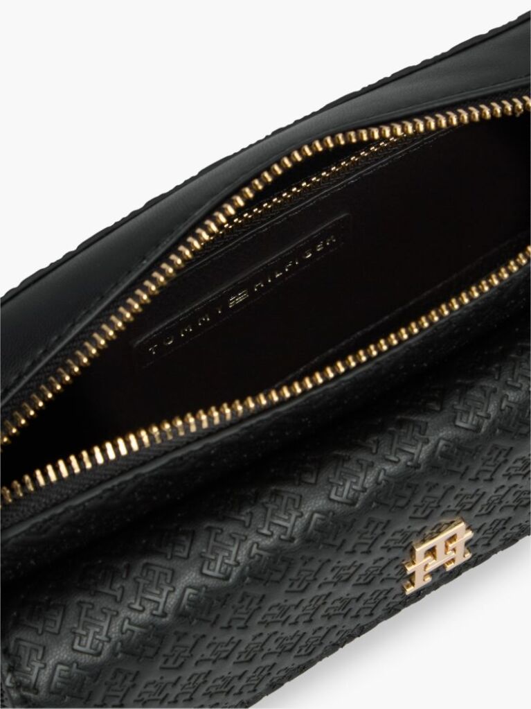 Negru Geanta Crossbody Camera Cu Imprimeu Hilfger Icon  Femei
