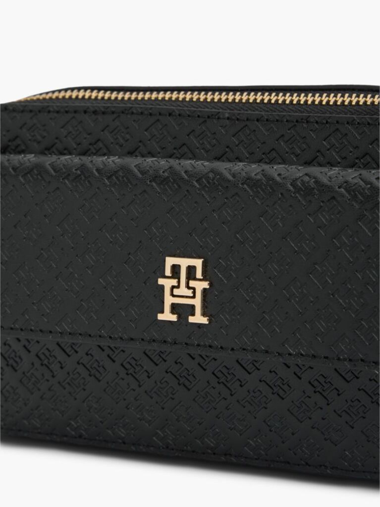 Negru Geanta Crossbody Camera Cu Imprimeu Hilfger Icon  Femei