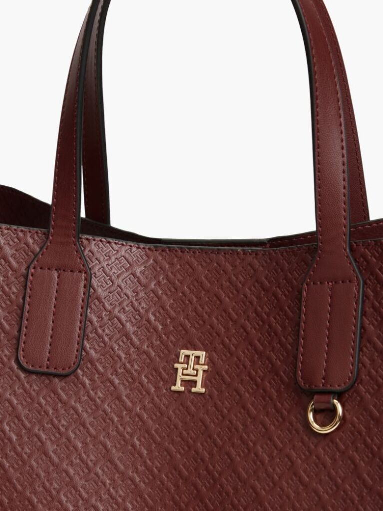 Rosu Geanta Satchel Cu Imprimeu Hilfiger Icon Si Portofel Pentru Monede  Femei