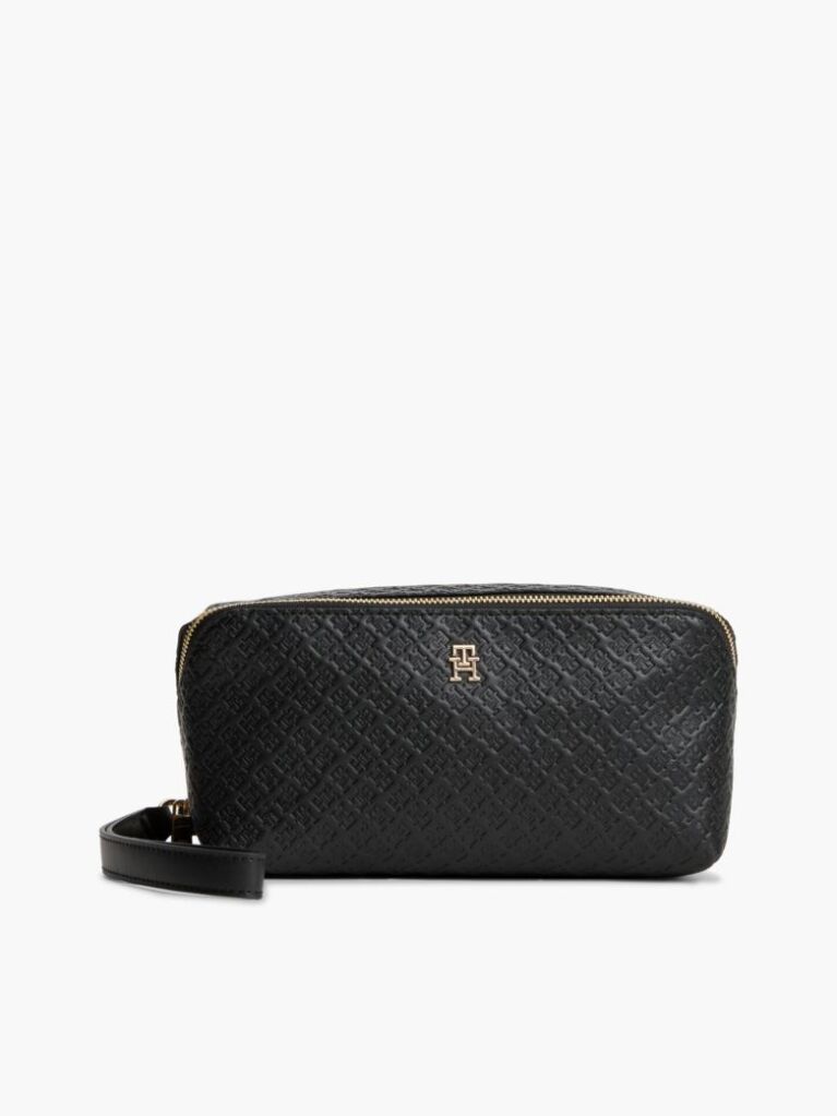 Negru Trusa De Toaleta Cu Imprimeu Hilfiger Icon   Femei