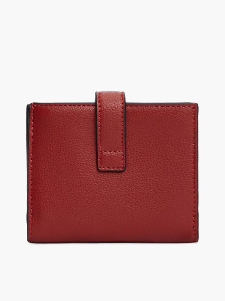 Rosu Portofel Bifold Cu Monograma TH  Femei
