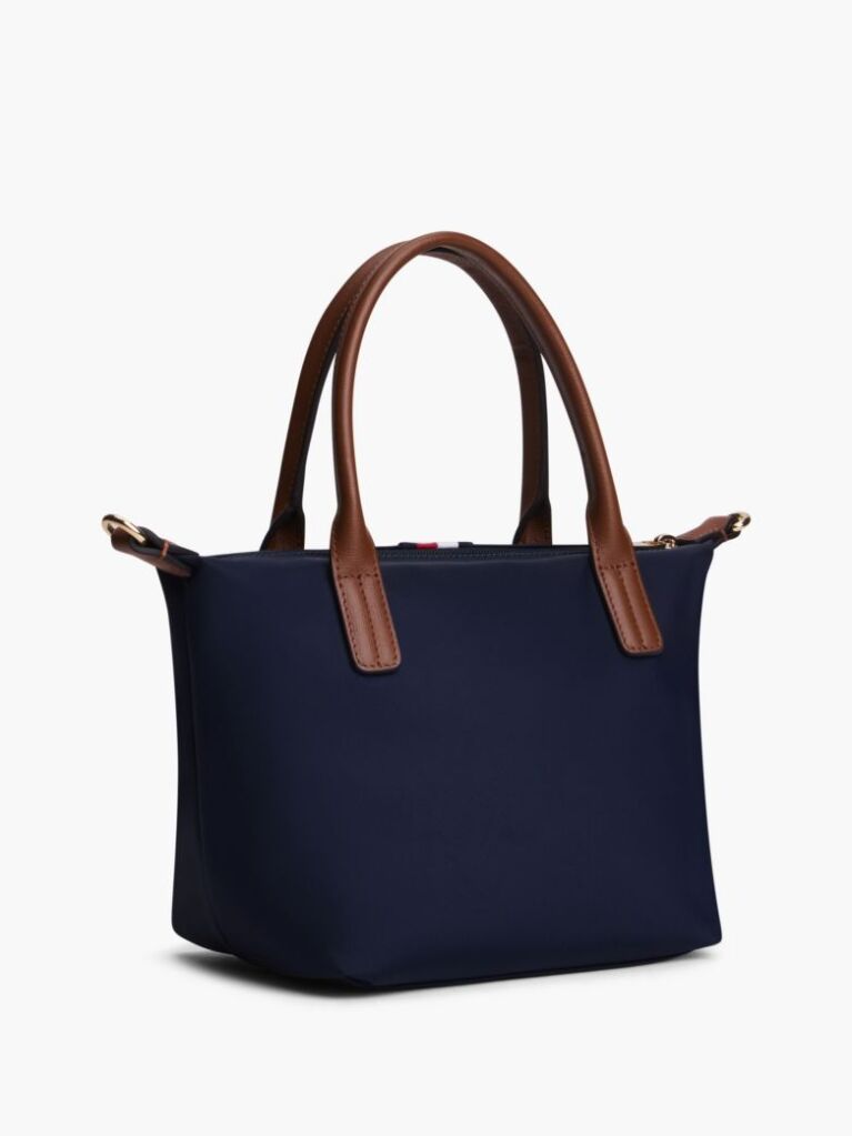 Blue Geanta Crossbody Tote Cu Dunga Global  Femei