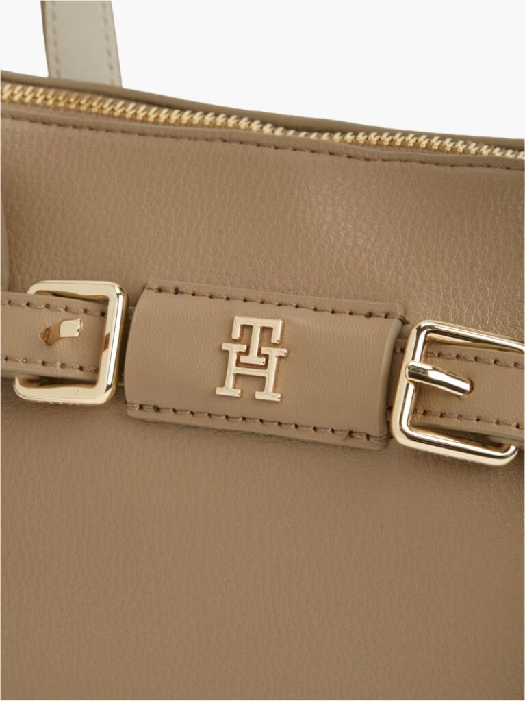 Bej Geanta Tote Crossbody Cu Catarama La Inchidere  Femei