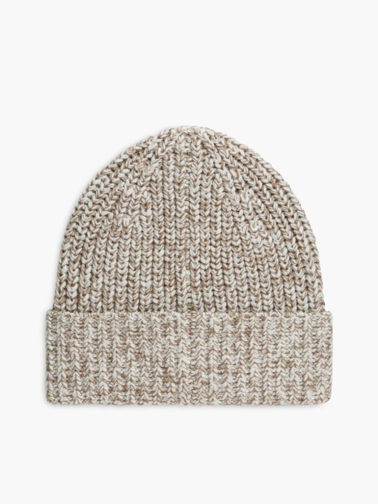 Beige Neppy Chunky Beanie  Women
