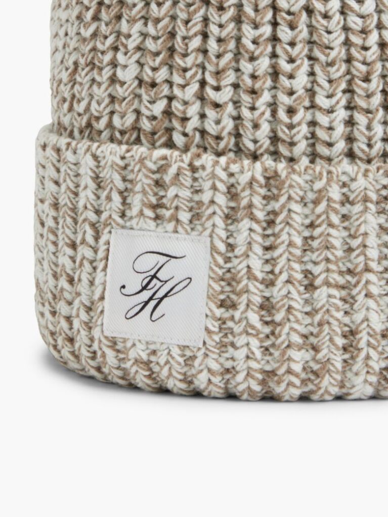 Beige Neppy Chunky Beanie  Women
