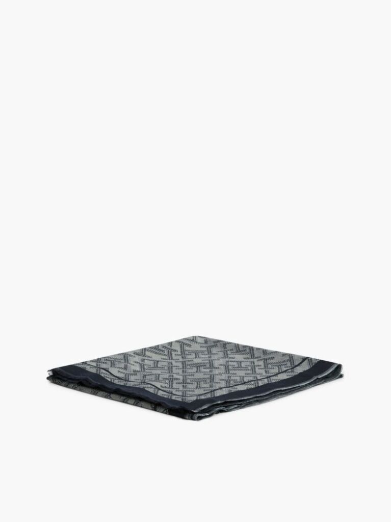 Blue TH Monogram Jacquard Scarf  Women