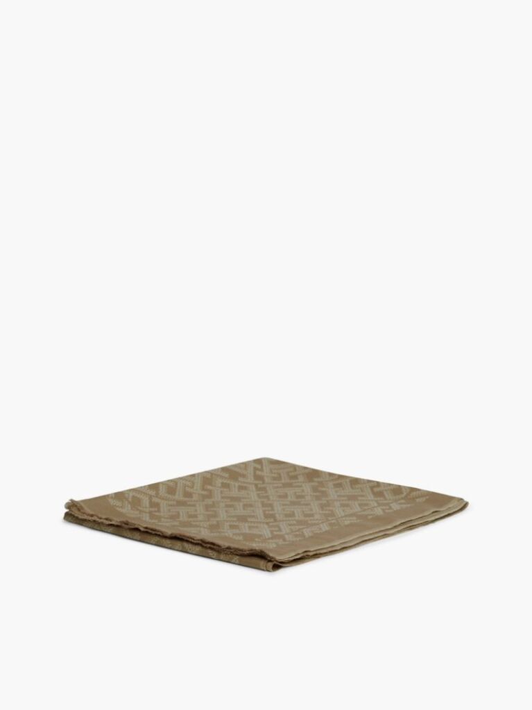 Brown TH Monogram Jacquard Scarf  Women