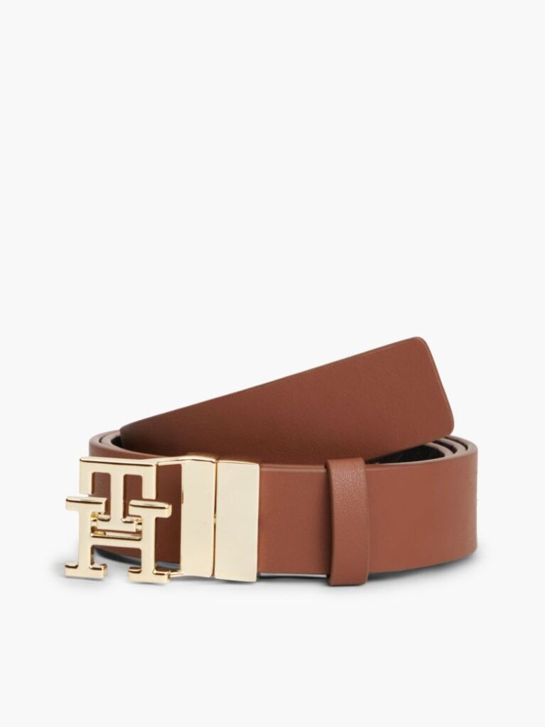 Multi Reversible TH Monogram Buckle Leather Belt  Women