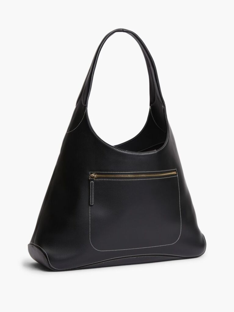 Black Zip Pocket TH Monogram Hobo Bag  Women