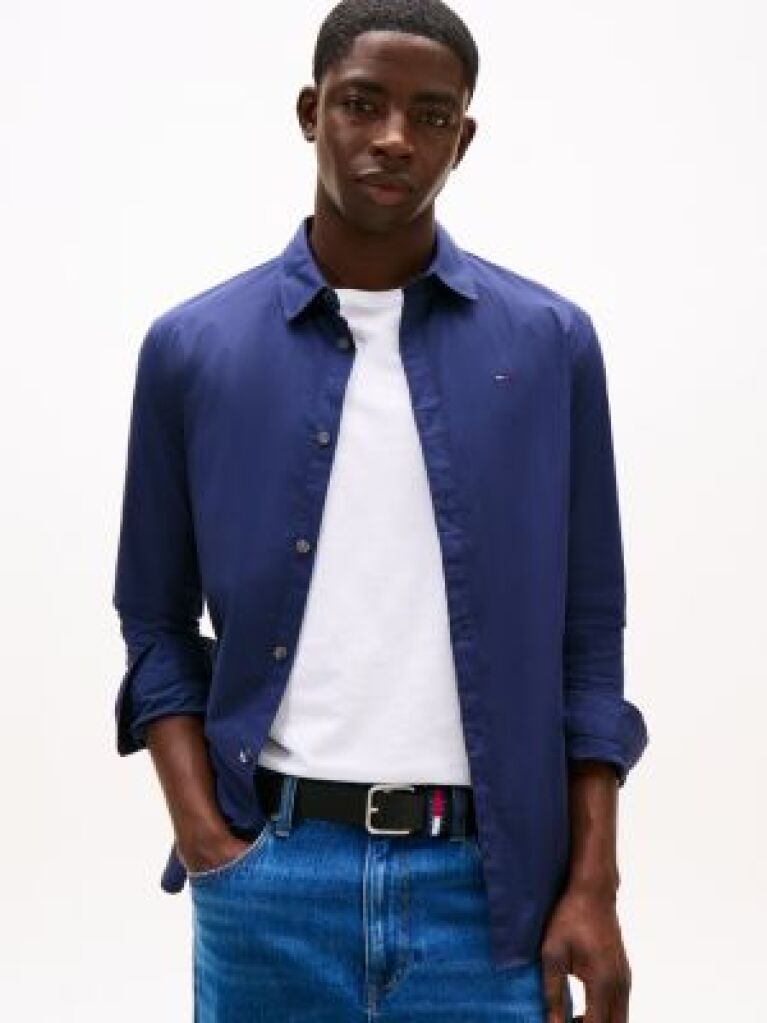 Negru Camasa Slim Fit Stretch  Barbati