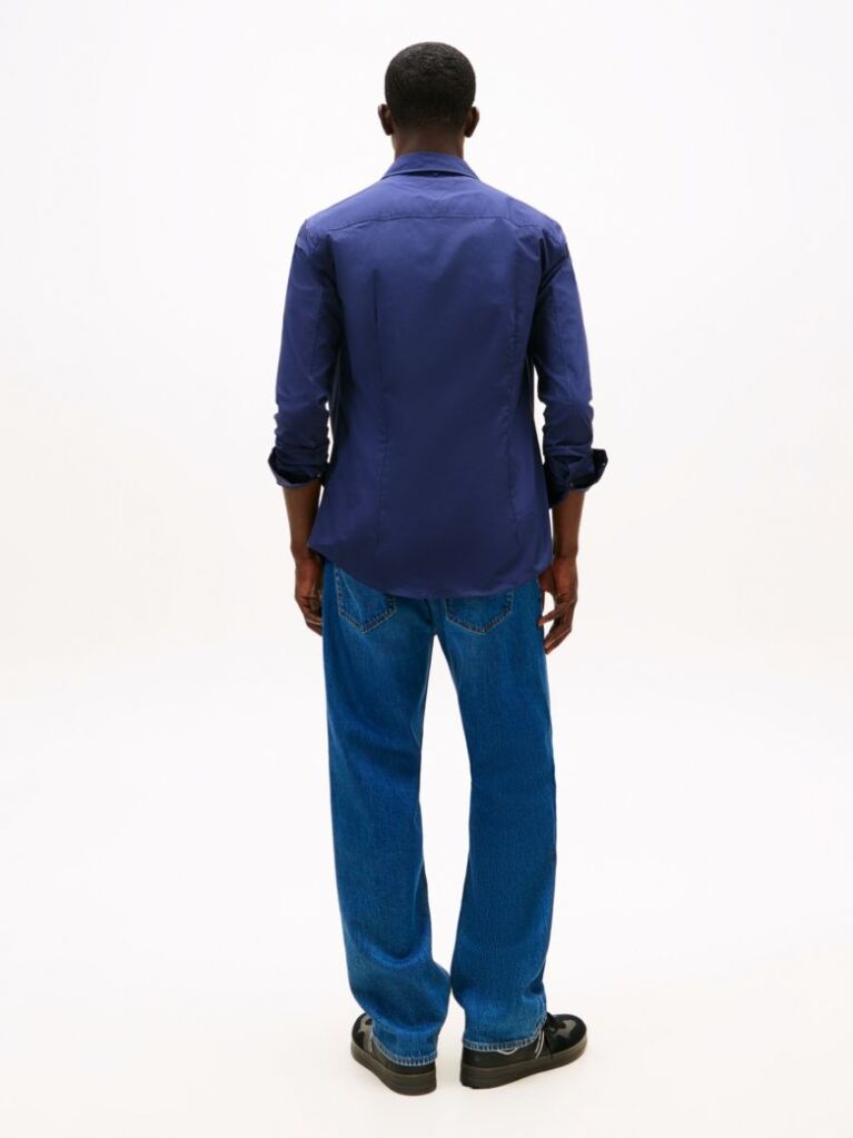 Negru Camasa Slim Fit Stretch  Barbati