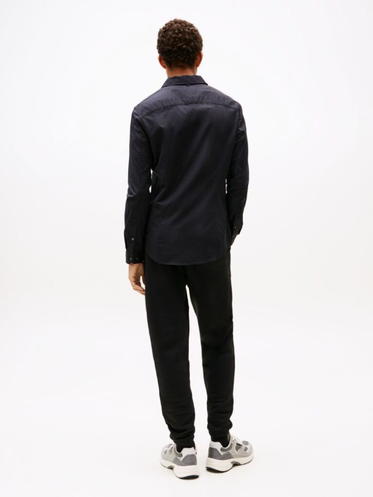 Negru Camasa Slim Fit Stretch  Barbati
