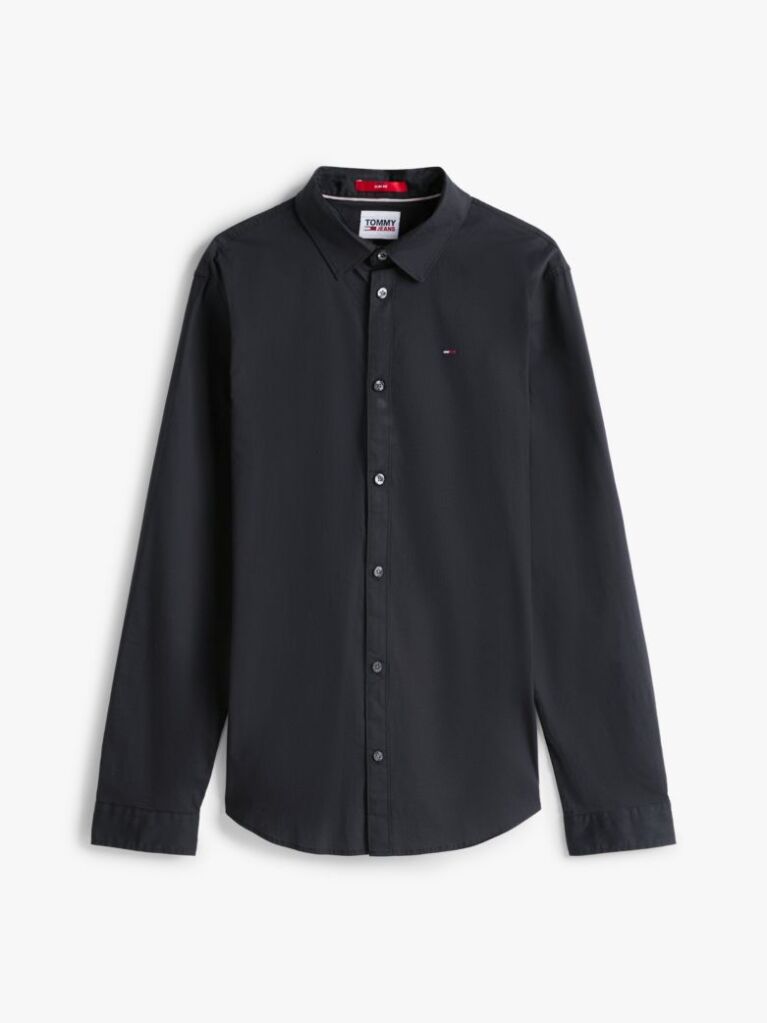 Negru Camasa Slim Fit Stretch  Barbati