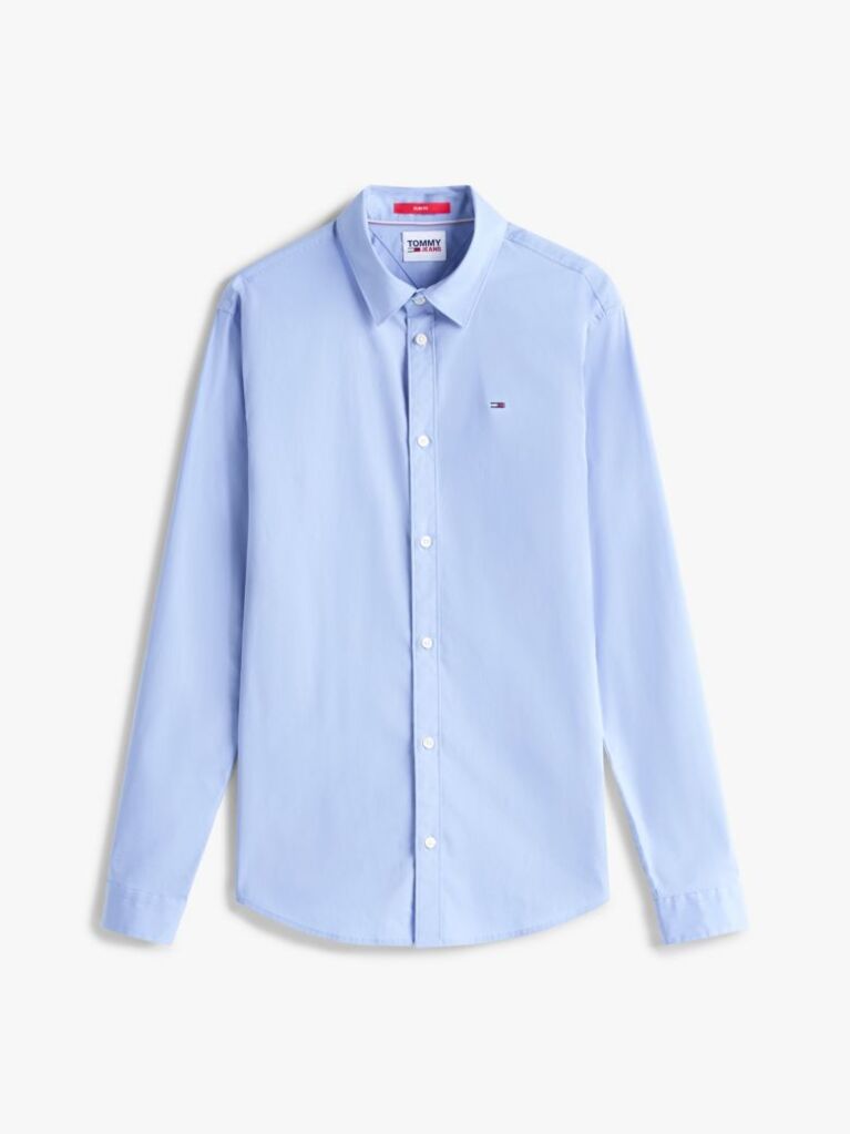Blue Camasa Slim Fit Stretch  Barbati