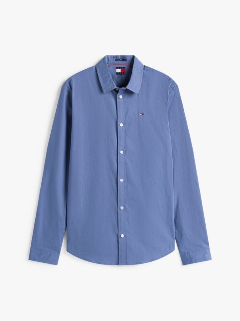 Blue Camasa Slim Fit Stretch  Barbati