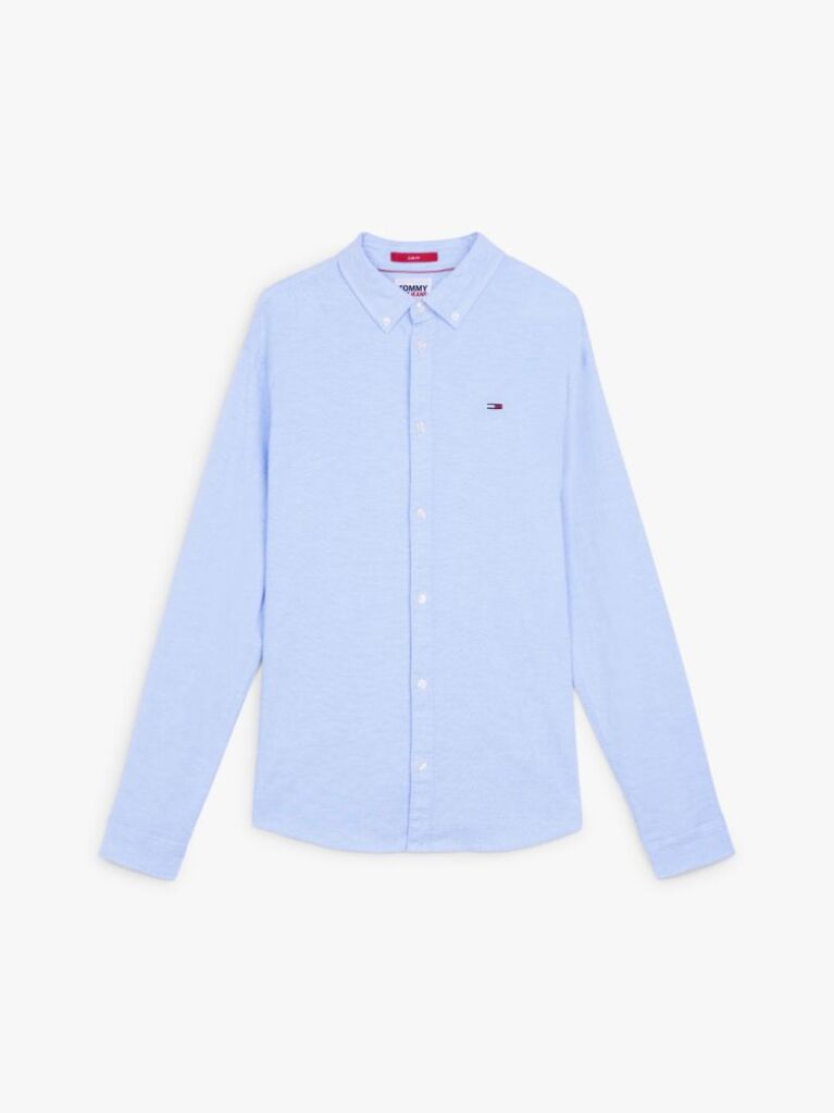 Blue Stretch Organic Cotton Slim Fit Shirt  Men