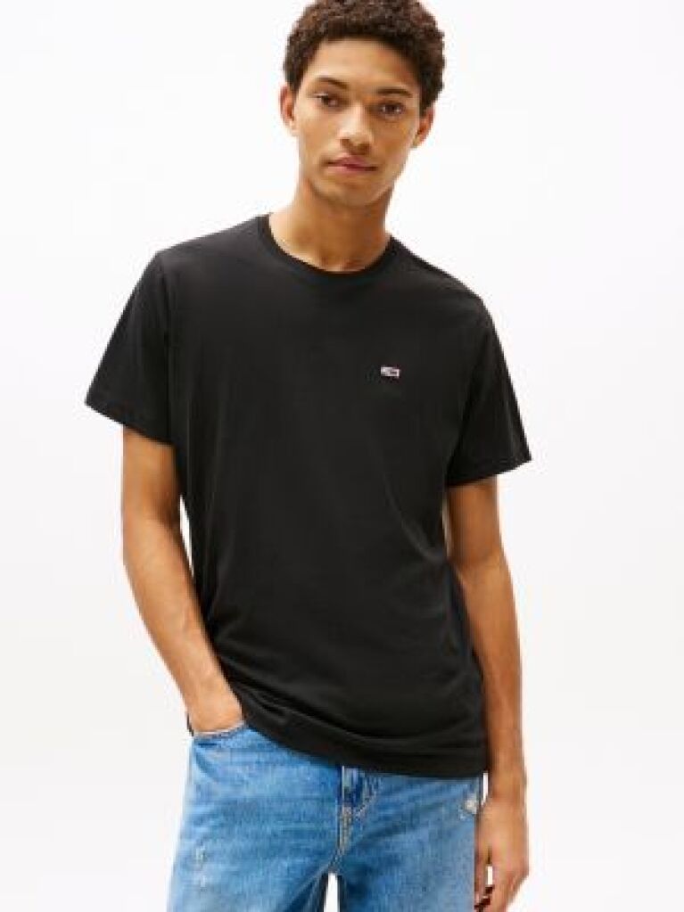 Negru Tricou Din Bumbac Organic Classics  Barbati
