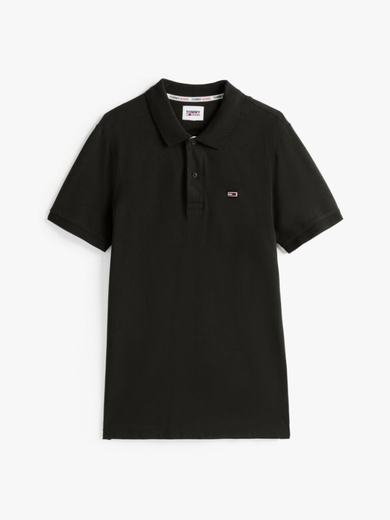 Negru Polo Slim Placket TJM  Barbati