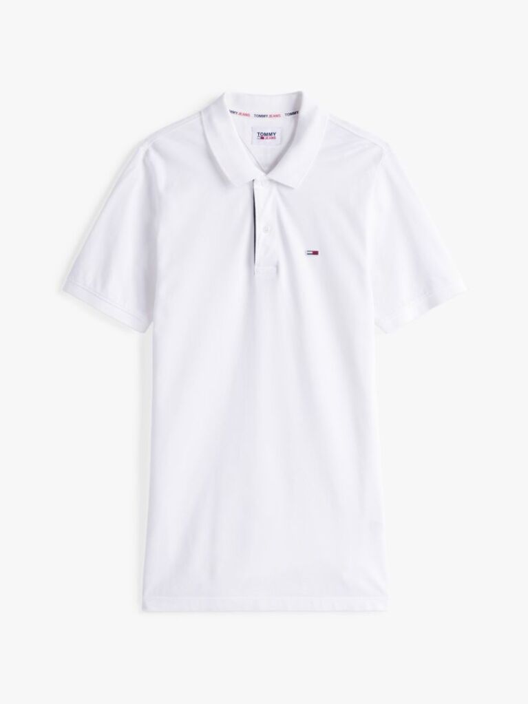 White TJM SLIM PLACKET POLO  Men
